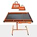 Heavy Duty Adjustable Work Table Bench - 200 lbs Rolling Tool Cart Tear Down Tray with Wheel & Drawer, Hand Tools/Parts Storage Organizer, Rubber Corners, Orange