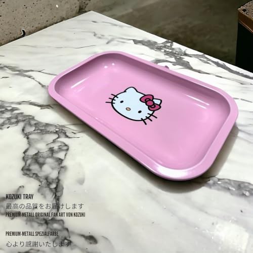 Rollschale, Anime-Aschenbecher für Mädchen, Metallschale, vergoldet, Schmuckschale, dekorativ, Servierschale, Tischschale, Rosa, Cat L – Ansicht 3