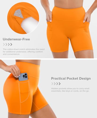 BRXL No Front Seam High Waist Women Biker Shorts 3"/5"/8" Buttery Soft with Pocket Spandex Workout Volleyball Yoga Pilates2