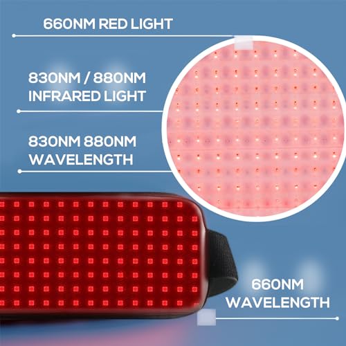 Image of Vicmama Red Light Therapy Belt for Pets,Portable Wearable Red Light Therapy Device for Dogs Pain Relief Tissue Repair Muscle & Joint Pain A1