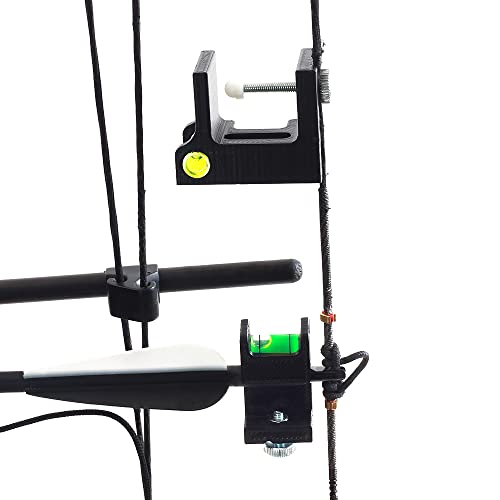 Sopoger Archery Multifunctional Bow Level Tuning And Mounting String 3D Printing Compound Bow Sight Tuning Bubble Level Combo Tool Kit For Compound Bows (Black) #TOP3