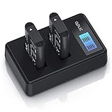 CSL - Akkuladegerät Set inkl. 2 Akkus - Kamera Batterieladegerät - Ladegerät geeignet für Sony NP-BX1 – 1000 mAh, 3,6 V - Ladekapazität: 600 mAH – für Sony RX100 M4 M5 M6 HX90 300 400 S100 schwarz