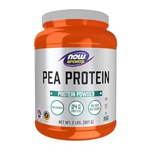 NOW Foods Sports Nutrition, Pea Protein 24 g, Fast Absorbing, Unflavored Powder, 2-Pound
