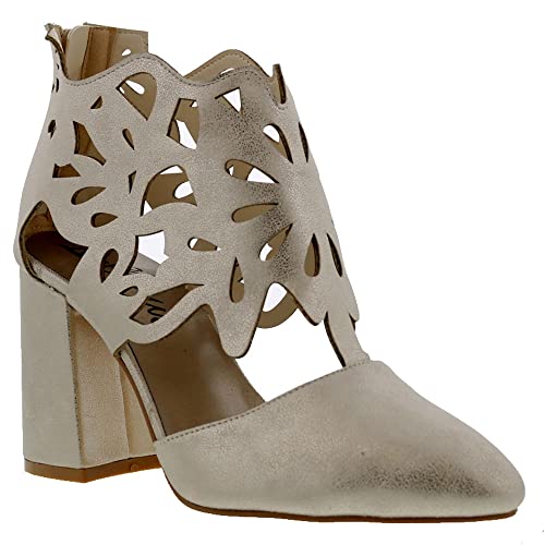 Bellini Cleo Women's Pointed Toe Laser Cut Bootie