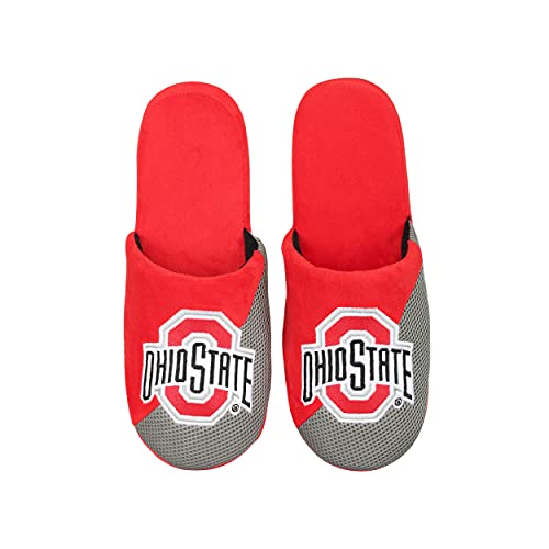 Image of FOCO Oklahoma Sooners NCAA Mens Team Logo Staycation Slippers