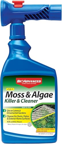 BioAdvanced 2-in-1 Moss and Algae Killer for Lawns, Moss...