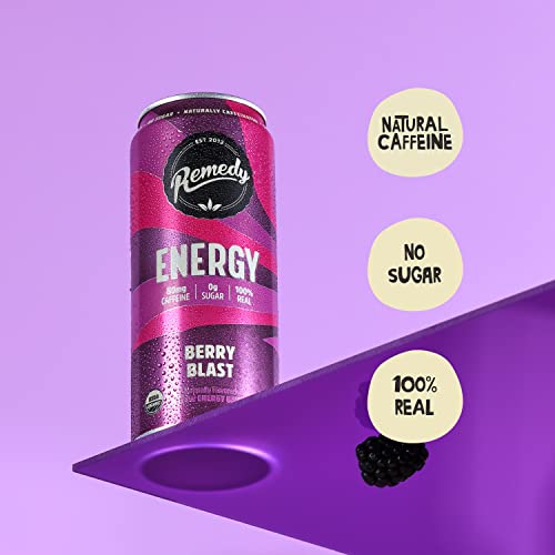 Remedy Energy Berry Blast, Naturally Flavored, No Sugar, Vegan Friendly, Kosher, USDA Certified Organic, Gluten Free, 4 Count, 44.8 Fluid Ounce (Pack of 6)