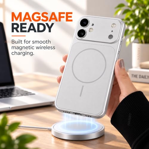 Image of for iPhone 11 Luxury Glass Matte Lens Protect Case Magnetic for Magsafe Compatible Wireless Charging Shockproof PC Cover for iPhone 11 Cover (Silver)