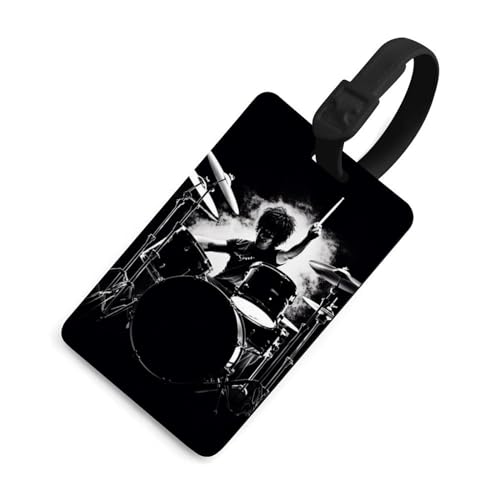 Étiquettes de bagage noires et porte-carte pour sac à dos de randonnée et valises de week-end