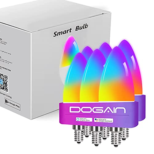 Dogain D-E12-6 Smart Light Bulbs E12 Base Led Light Bulb Color Changing Wifi-Bluetooth Lights Compatible thumb #7