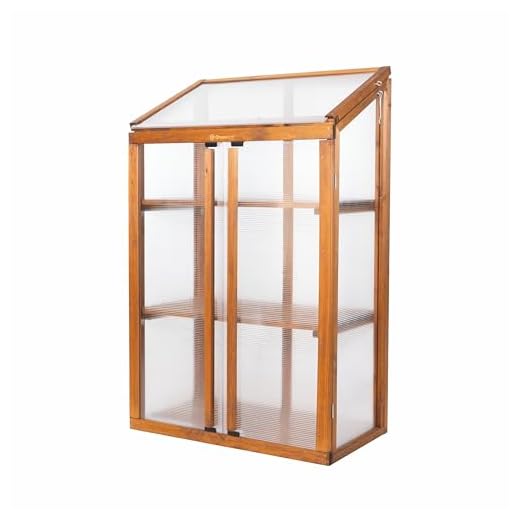 BTONGE New 5 Stück Samen Propagator Anzucht Set Mini Gewächshaus Anzuchtschale mit Deckel Zimmergewächshaus Anzuchtkasten mit Vents Dome für Pflanzenwachstum und Saatgutkeimung (12 Zellen) 15 Greenspot - Balkon Gewächshaus - Minigewächshaus - 80 x 42 x 121 cm LxBxH - aus Holz und Kunsstoff, Max. Fachlast 50 kg - für Kräuter, Anzucht, Terrasse - Origin Palisanderbraun