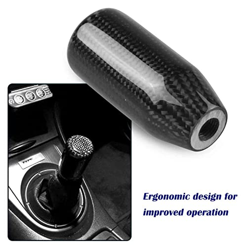 Ryanstar Racing SK091 Ryanstar Universal Gear Shift Style Knob,Car Modified Carbon Fiber Stand Head Manual Transmission Shift Lever Knob Head Wave Stick Shift Knob thumb #1