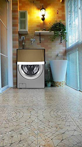Image of Nitasha Outdoor and Indoor Washing Machine Cover for Bosch 8 Kg Front Loading Fully Automatic Washing Machine, Serie 6 WAJ2846SIN (Brown /Waterproof-dustproof)