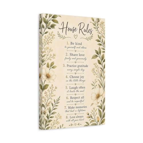 Toile fleurs règles de la maison pour habiller un mur vide de salon rustique