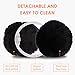 Yuoahcn Women Girls Ear Muffs Fashion Warm Plush Earmuffs Winter Foldable Ear Warmer Windproof Adjustable Earmuff (Dark Black)