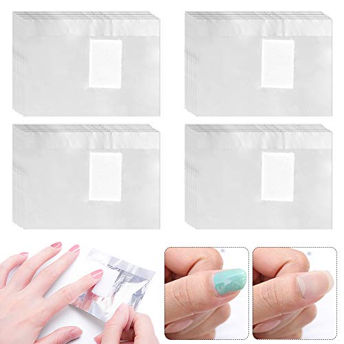 Foto von 500 Stück Nail Polish Remover Wraps Pads, Nagellack Remover Aluminiumfolie, Nagellackentferner mit Fusselfreien Wattepads, Hilfsmittel zum Einfachen Entfernen von Nagellack
