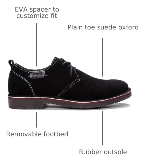 Image of Propet Mens Finn Oxford Casual Shoes - Black