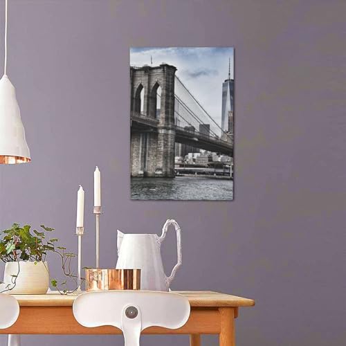 Toile murale moderne pont de Brooklyn pour mur vide - 3