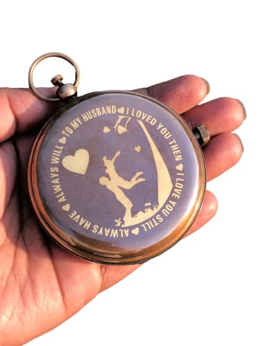 Brújula personalizada de latón portátil para regalo miniatura 6