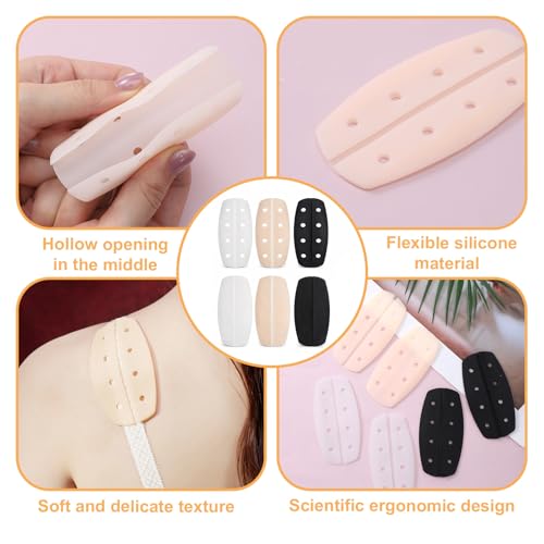 Sibba 12Pcs Bra Strap Cushions, Anti-Slip Shoulder Pads for Women, Silicone Bra Strap Holder to Prevent Slipping, Soft Shoulder Straps Pad for Underwear Daily Wear