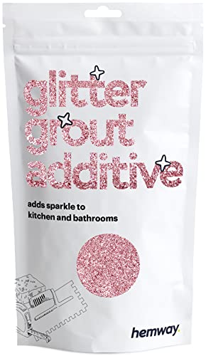 Hemway Glitter Grout Additive - Light Rose Gold - 1/40" 0.025" 0.6mm - Grout Tile Additive Tiles Bathroom Wet Room Kitchen - 100g