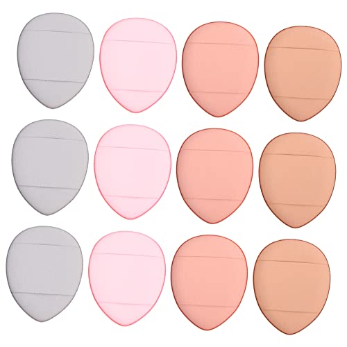 SOESFOUFU Gentle Mini Powder Puff 12pcs Makeup Foundation Puff Set Easy to Clean Portable