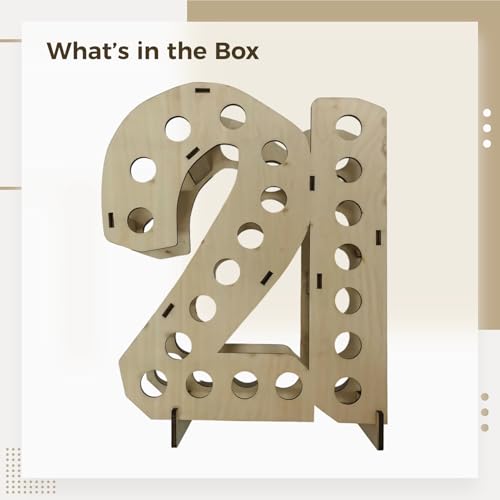 Soporte para botellas de licor de madera para 21 mini botellas miniatura 6