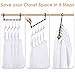Closet Organizers and Storage, Magic Space Saving Hanger for 40 Heavy Clothes, Smart 360° Swivel Hook Cascading Hangers, Closet Organization Clothes Hangers, College Dorm Room Essentials for Girls