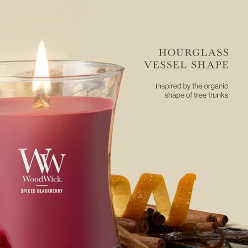 Image of Woodwick Spiced BlackBerry Medium Hourglass Candle