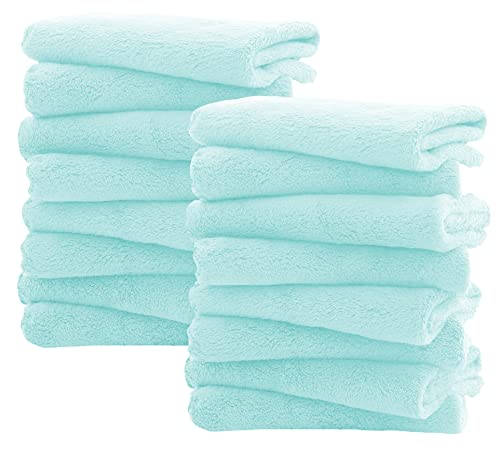 Image of Spotted Play 16 Pack Burp Cloths for Baby - 20" by 10" Ultra Absorbent Burping Cloth, Newborn Towel - Milk Spit Up Rags - Burpy Cloths for Unisex, Boy, Girl - Burp Cloths Set (Frozen Blue)