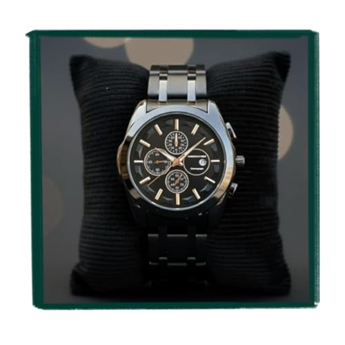 Image of Mister Empire Tessort Men's Analog Wrist Watch | Premium Black Dial Stainless Steel Strap Watch for Men | Quartz Movement | Stylish Casual & Formal | Watch Under 499
