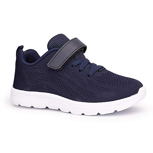 Rommedal Toddler Boy's Girl's Sneakers Lightweight Breathable Non-Slip Athletic Running Shoes(Navy Blue 4 Toddler) #TOP3