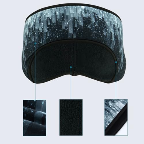 Faixa de cabeça esportiva aquecedor de orelha absorvente de umidade à prova de vento elástico reutil
