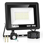 TailcasLED Security Lights Outdoor Motion Sensor, 50W 4500 Lumen PIR Sensor Floodlight, IP66 Waterproof LED Outdoor Daylight Wall Light for Garden, Garage, Backyard, Hallway