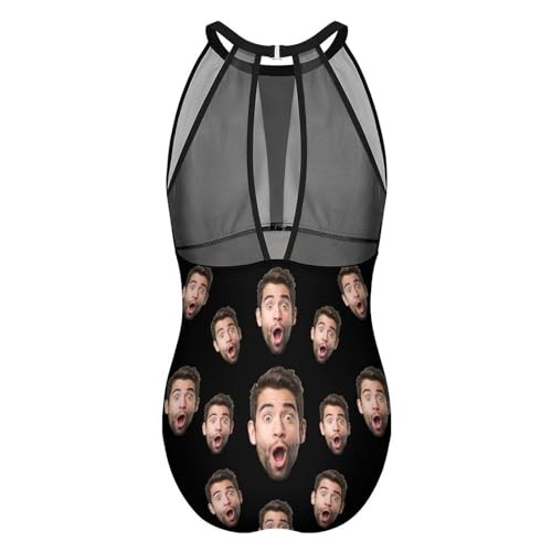 Custom Face Swimsuits for Women Personalized One Piece Funny Swimsuit Tummy Control Bathing Suit Funny Swimwear4