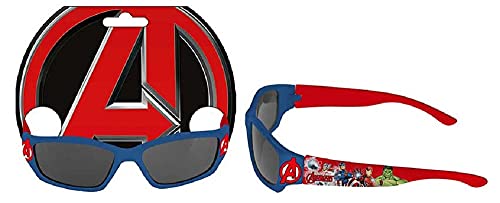 TOYSMANIA OCCHIALI DA SOLE CON TELAIO BLU E DISEGNI SULLE ASTE O STANGHETTE ROSSO PROTEZIONE 100% - UV 400