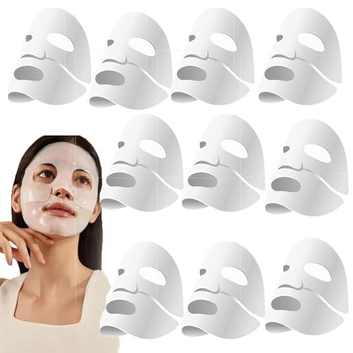 Bio-Collagen Real Deep Mask,Collagen Mask for Face Overnight,Collagen Reverse Film Volume Peel off Mask,Deep Collagen Film Hydrating Anti-Wrinkle Lifting Mask Reducing Fine Lines (10 Pcs)