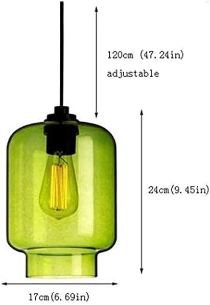 Modern Colorful Glass Pendant Light, Nordic Style Transparent Glass Lampshade Chandeliers Creative Ball Shade Hanging Lamp for Living Dining Room Kitchen Island Lighting,C