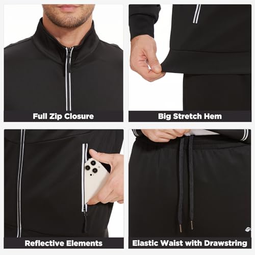 Men's Tracksuits Sweatsuits for Men Track Suits 2 Piece Set Casual Running Jogging Warm Up Full Zip Sweat Suits4