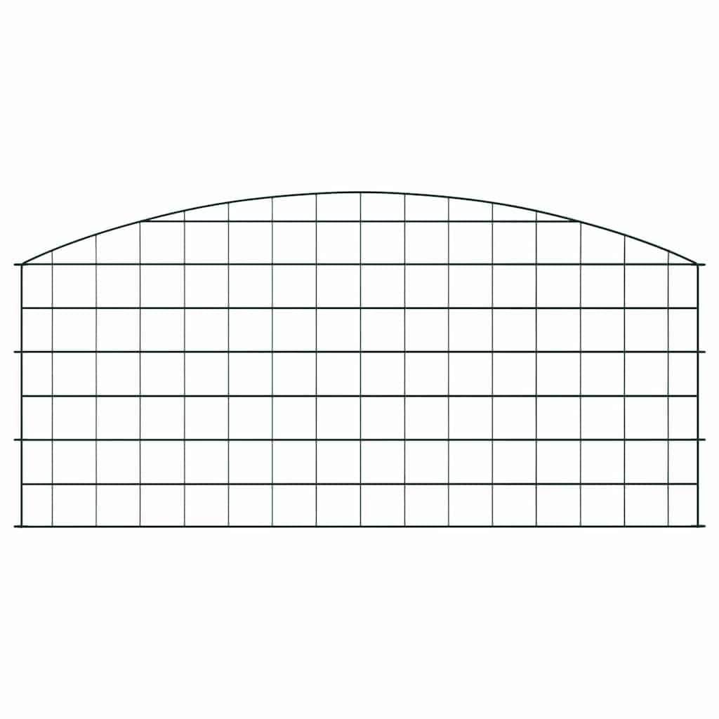 Set di 5 recinzioni per stagno, design moderno, 100 x 50 cm, in acciaio resistente alle intemperie, ideale come recinzione da giardino, privacy e confinante per laghetti, balconi e terrazze