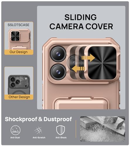 Image of SSLOTSCASE for iPhone 17 Pro Max Case with 2X Screen Protector, Gold