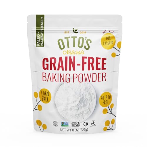 Otto's Naturals Grain-Free Baking Powder, Non-GMO, Corn-Free, Nightshade-Free (Potato-Free), Double-Acting, Aluminum-Free, Paleo, AIP, 8 oz Resealable