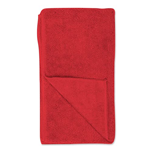 Image of Bone Dry Pet Grooming Towel Collection Embroidered Absorbent Microfiber Drying Set, 15x30, Red, 3 Count
