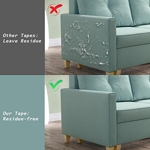 Vexong Anti Cat Scratch Deterrent Tape 13" X 14Ft Furniture Protectors From Cats Transparent Self-Adhesive Pet Training Tape For Furniture Couch Door Not For Leather #TOP4