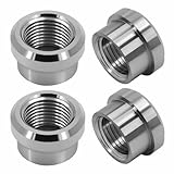 CNRAQR Aluminum 1/2' NPT Female Weld on Bung Weldable Fitting 4PCS