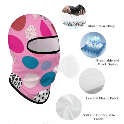 Balaclava para Hombres con Estampado de Puntos Locos para Invierno, Máscara de Cara para Ciclismo y Esquí miniatura 3