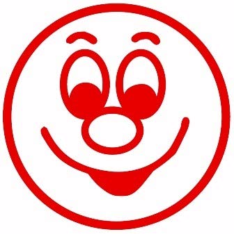 TimeTEX Perpetuum Screen Print Stamp Face Laughing, Multicoloured, klein