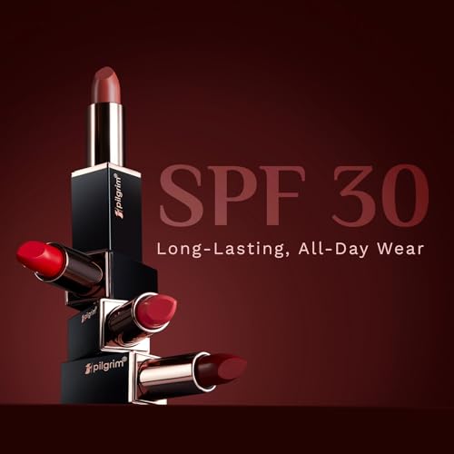 Image of Pilgrim Matte Bullet Lipstick Intense Colour Transferproof & Smudgeproof Maroon Affair-23