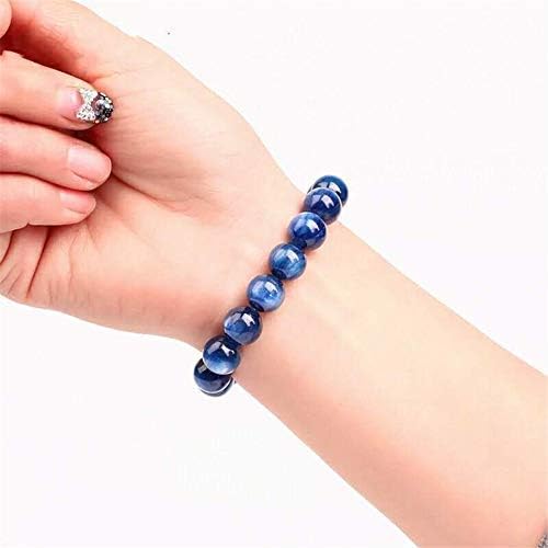 Natural AAA Blue Kyanite Bracelet Stretch Bracelet | 7-7.5” Blue Kyanite Bracelet Gemstone Bracelet | Unisex Bracelet | 12mm Round Shape Beads| Men Beaded Bracelet