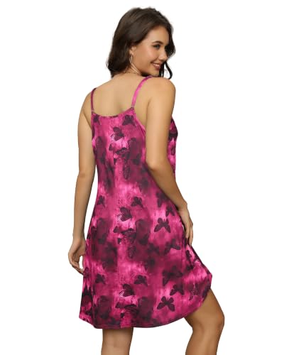 Image of Womens Summer Dresses Spaghetti Strap V Neck Sleeveless Beach Sundress